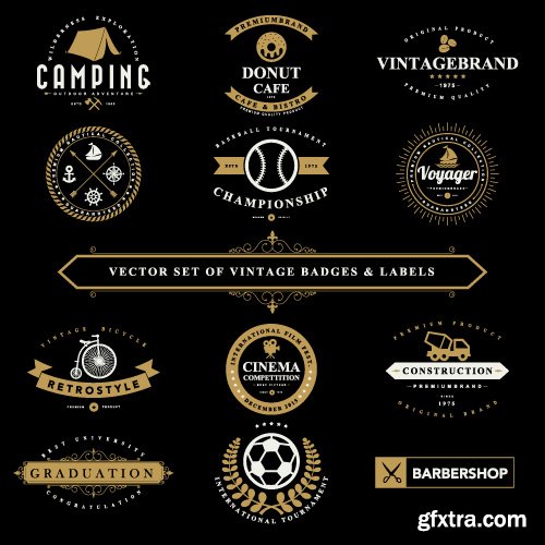 Vintage Logo and Badges set vector