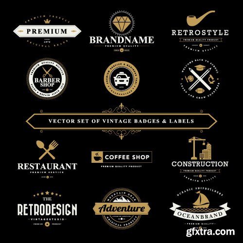 Vintage Logo and Badges set vector