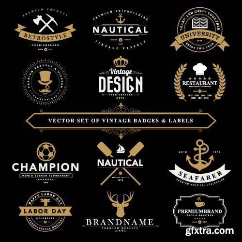 Vintage Logo and Badges set vector