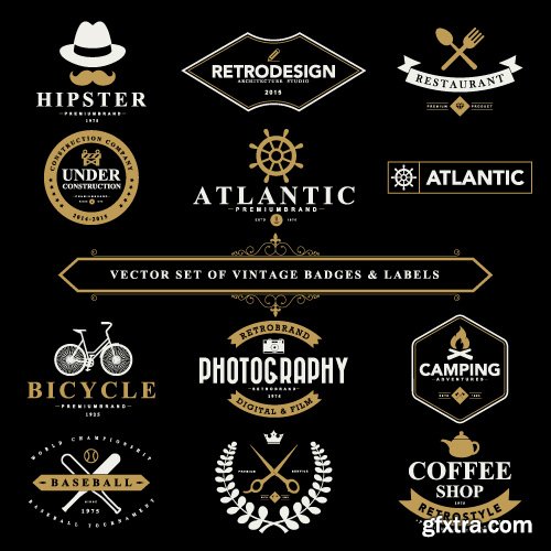 Vintage Logo and Badges set vector