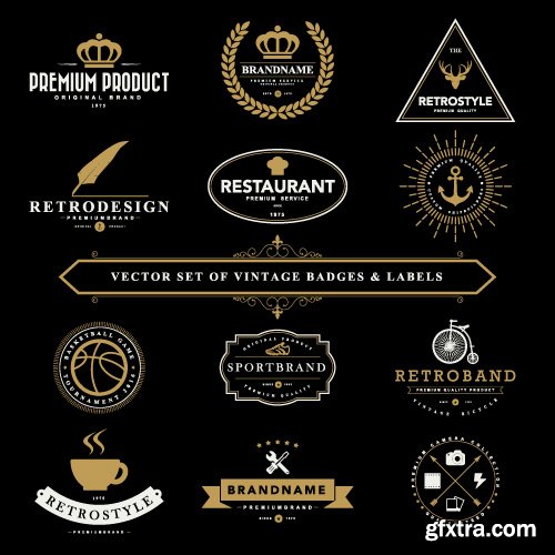 Vintage Logo and Badges set vector