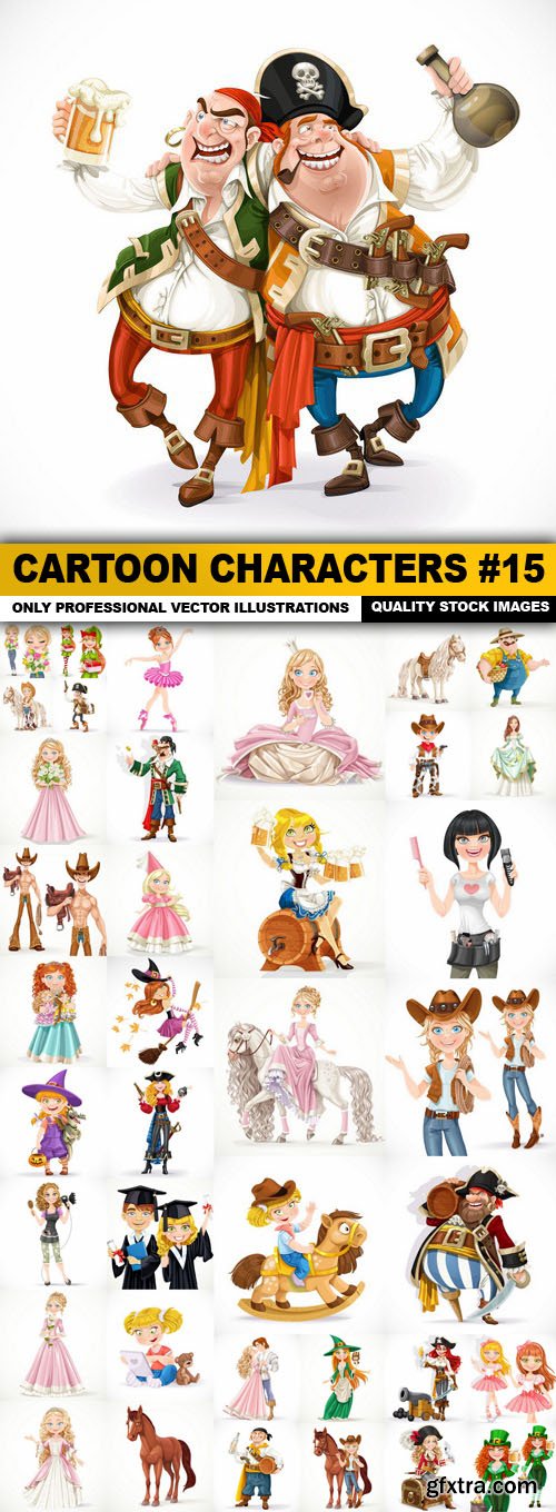 Cartoon Characters #15 - 41 Vector