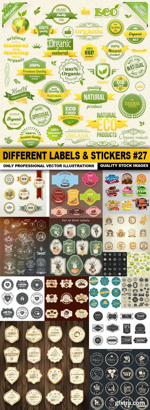 Different Labels &amp; Stickers #27 - 15 Vector