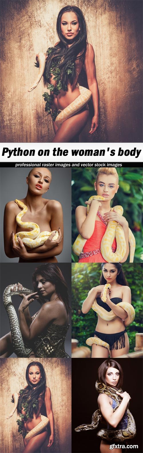 Python on the woman's body