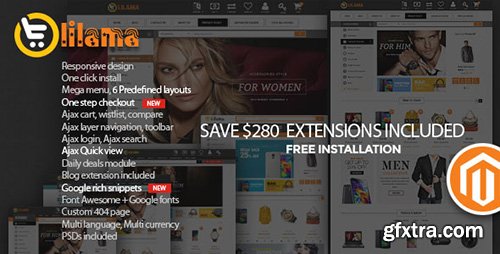 ThemeForest - Lilama v1.0 - Mega Shop Responsive Magento Theme - 10466220