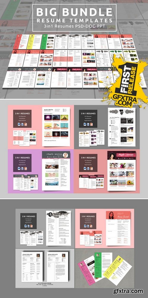 CM - Big Bundle Resume Templates 383318