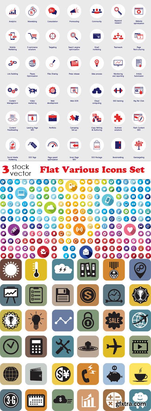 Vectors - Flat Various Icons Set