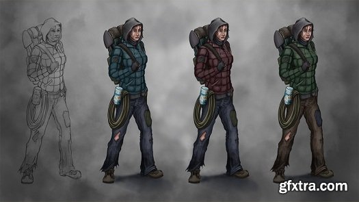 Post-Apocalyptic Hero Character Development in Photoshop