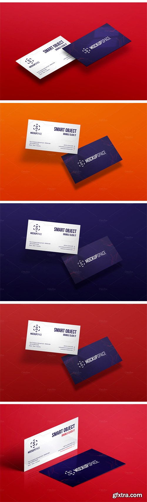 CM 379521 - Business Cards - 5 Elegant Mockups