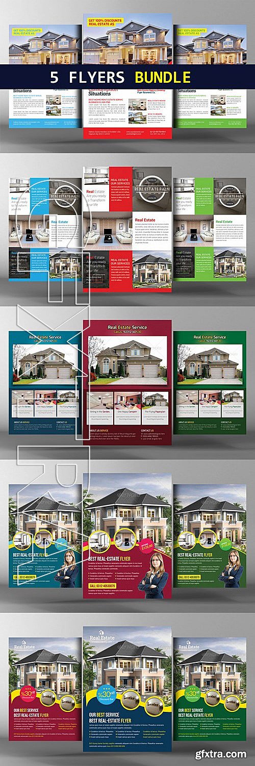 CM - 5 Real Estate Agents Flyers Bundle 384200