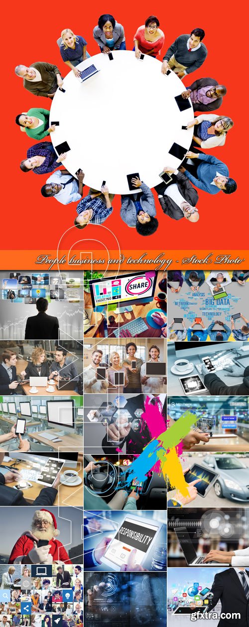 People business and technology - Stock Photo