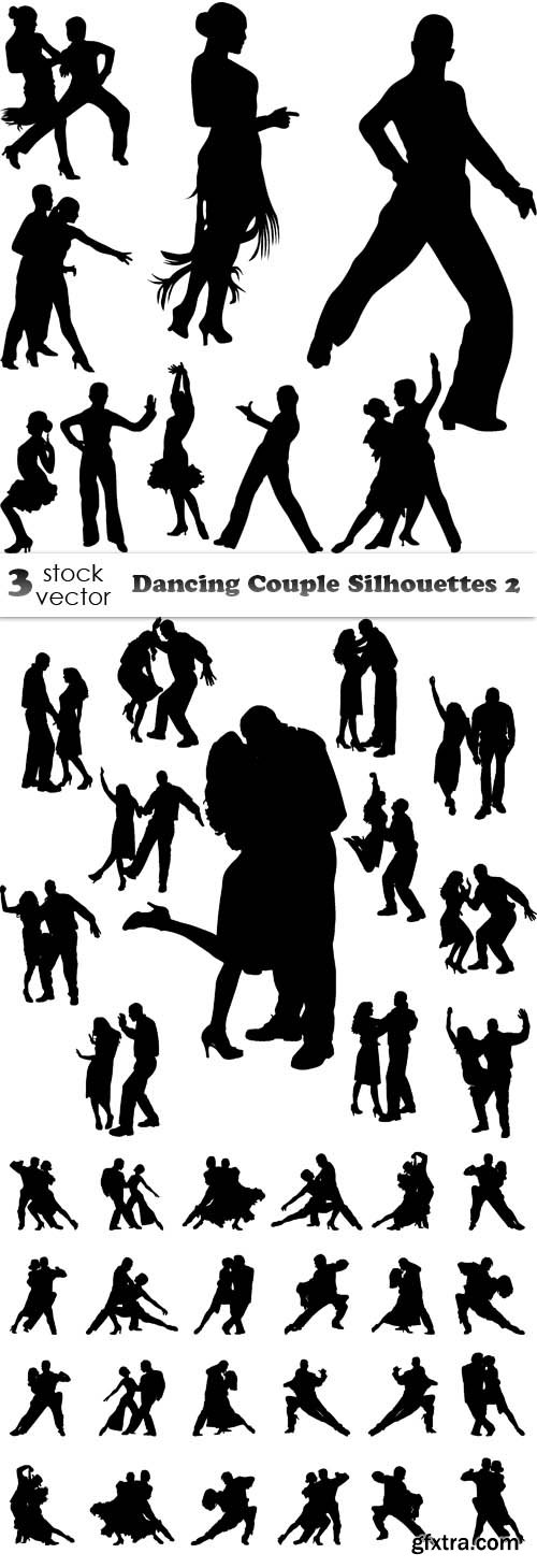 Vectors - Dancing Couple Silhouettes 2