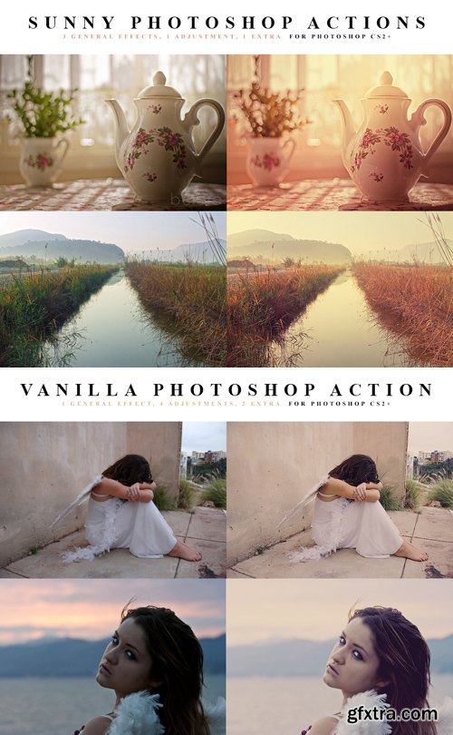 Photoshop Actions - Sunny & Vanilla Effect