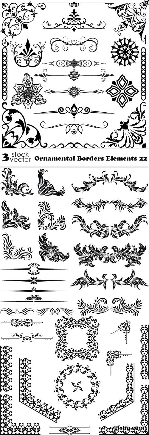 Vectors - Ornamental Borders Elements 22