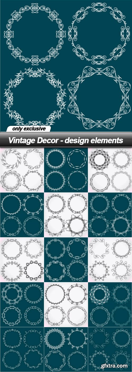 Vintage Decor - design elements - 15 EPS