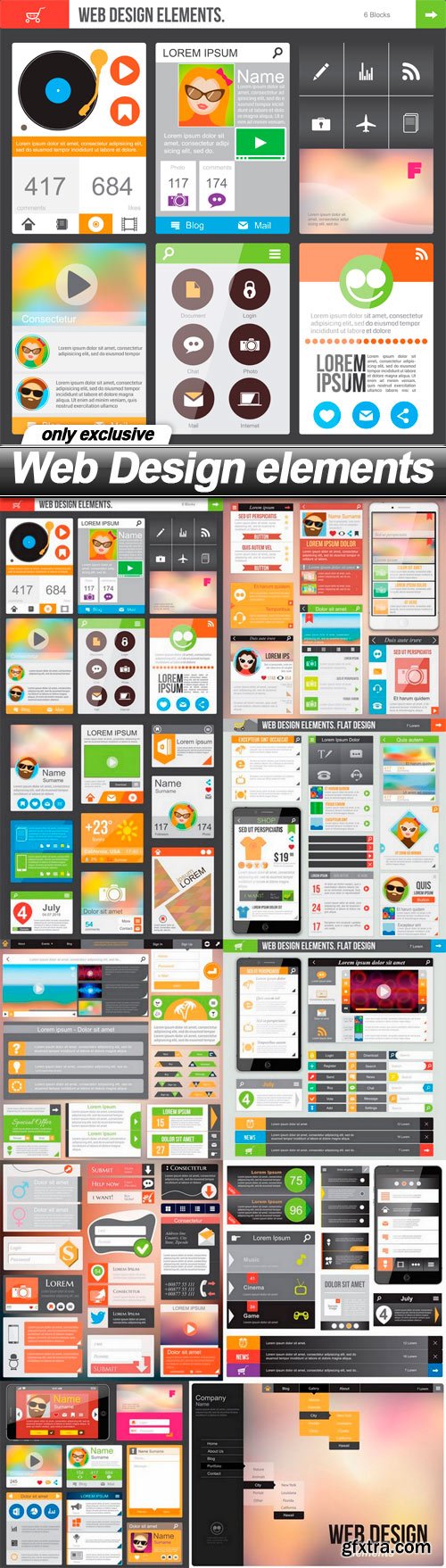 Web Design elements - 10 EPS