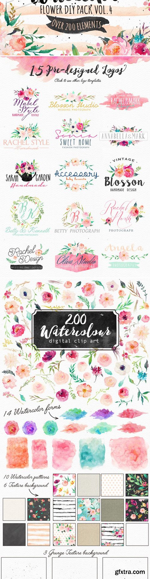 CM - Watercolor DIY pack Vol.4 358935