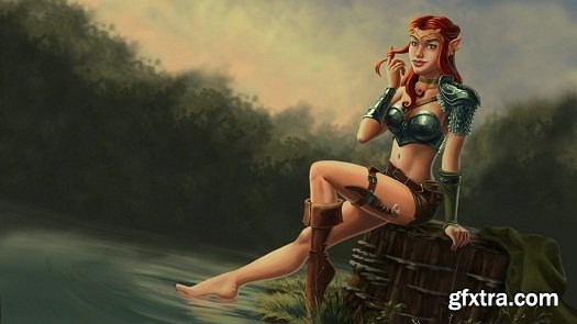 Illustrating a Fantasy Pinup in Photoshop