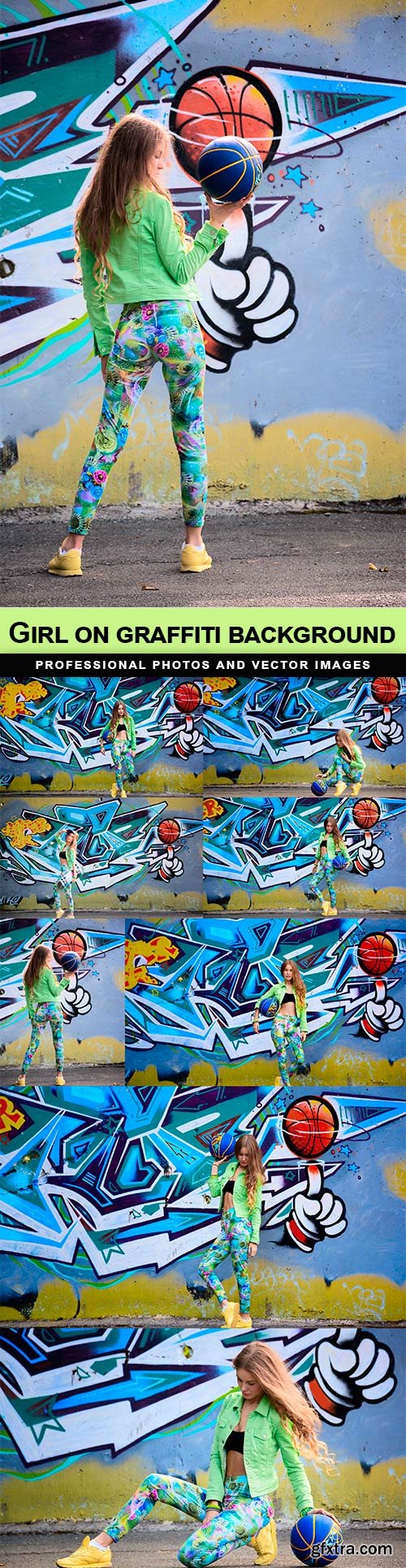 Girl on graffiti background - 8 UHQ JPEG