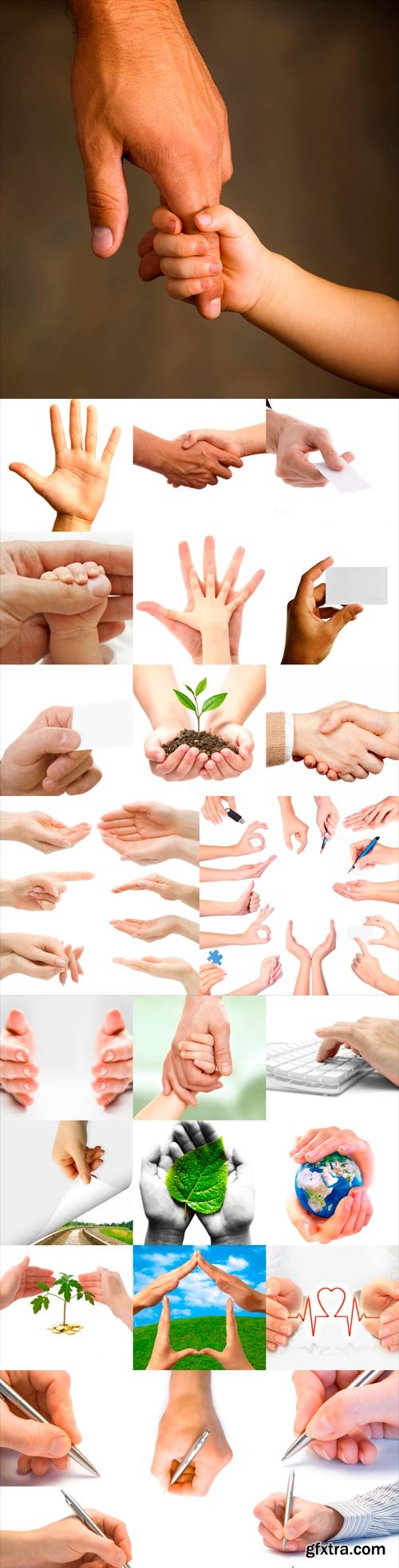 Human hands raster graphics