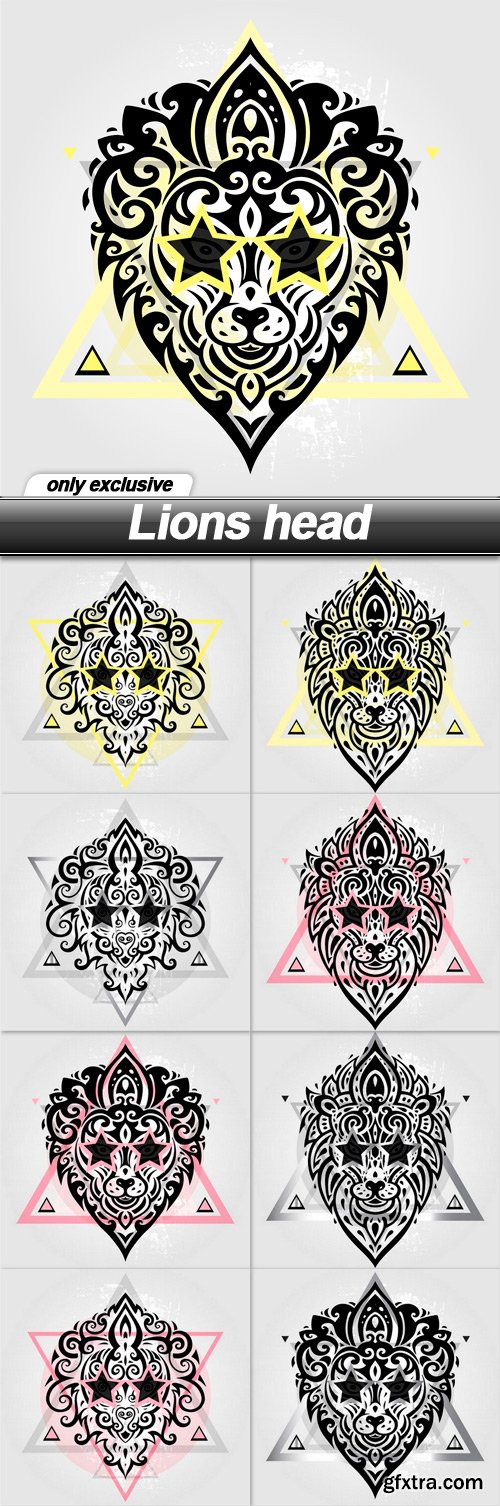 Lions head - 9 EPS