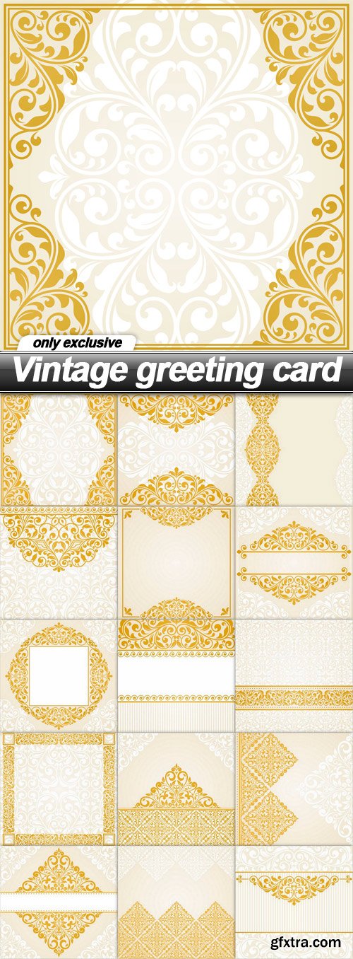 Vintage greeting card - 15 EPS