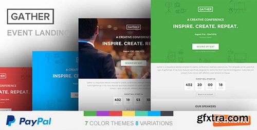 ThemeForest - Gather v1.0 - Event & Conference WP Landing Page Theme - 12799586