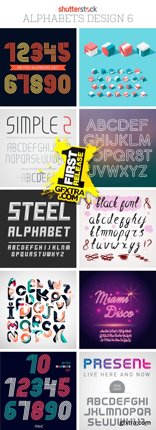 Amazing SS - Alphabets Design 6, 25xEPS