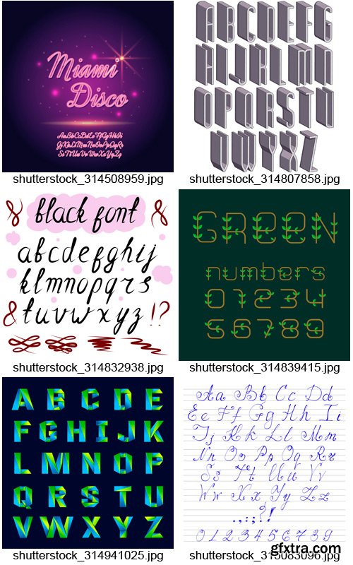 Amazing SS - Alphabets Design 6, 25xEPS