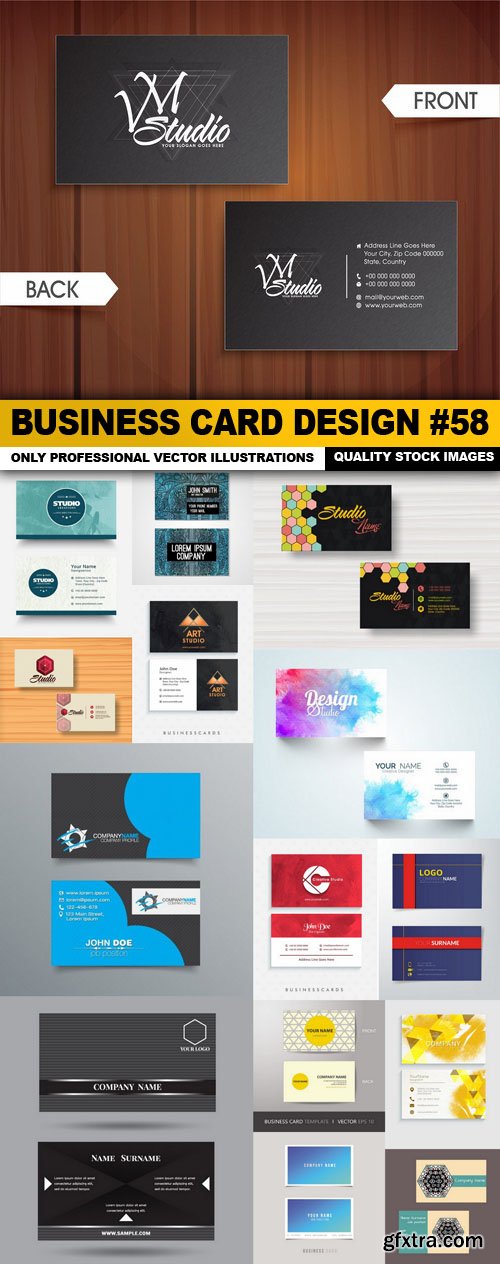 Business Card Design #58 - 15 Vector