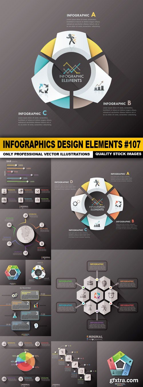 Infographics Design Elements #107 - 10 Vector