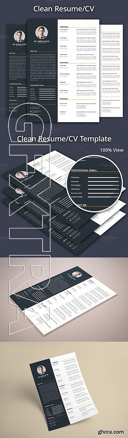 CM - Clean Resume CV Template 388345