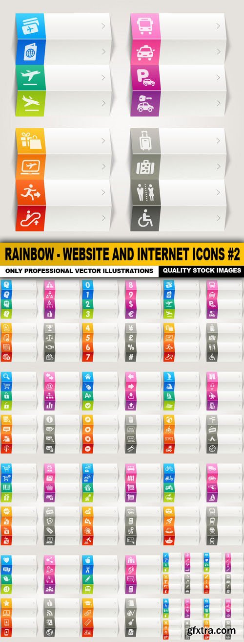 Rainbow - Website And Internet Icons #2 - 15 Vector