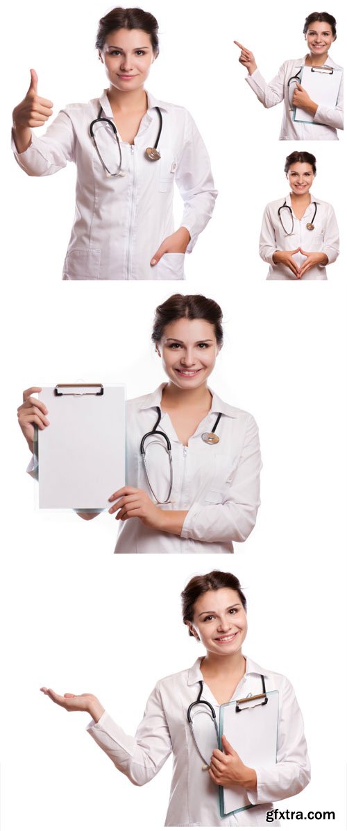 Cute woman doctor - Stock photo