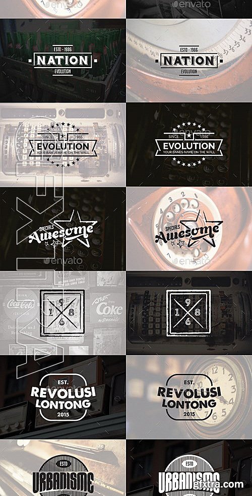 GraphicRiver - 74 Vintage Badges and Stickers - Bundle Vol2 13105438