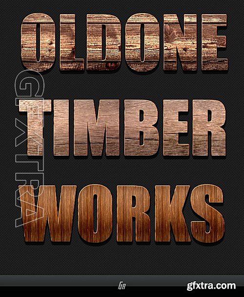 GraphicRiver - Various Text Effects Vol.3 - Wooden Styles 13080634