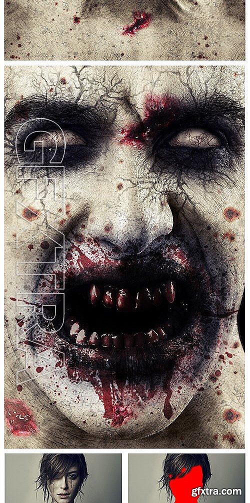 GraphicRiver - Zombie Photoshop Action 13077710