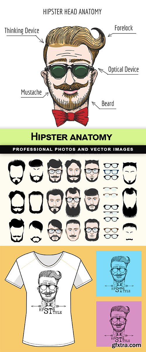 Hipster Anatomy - 3 EPS