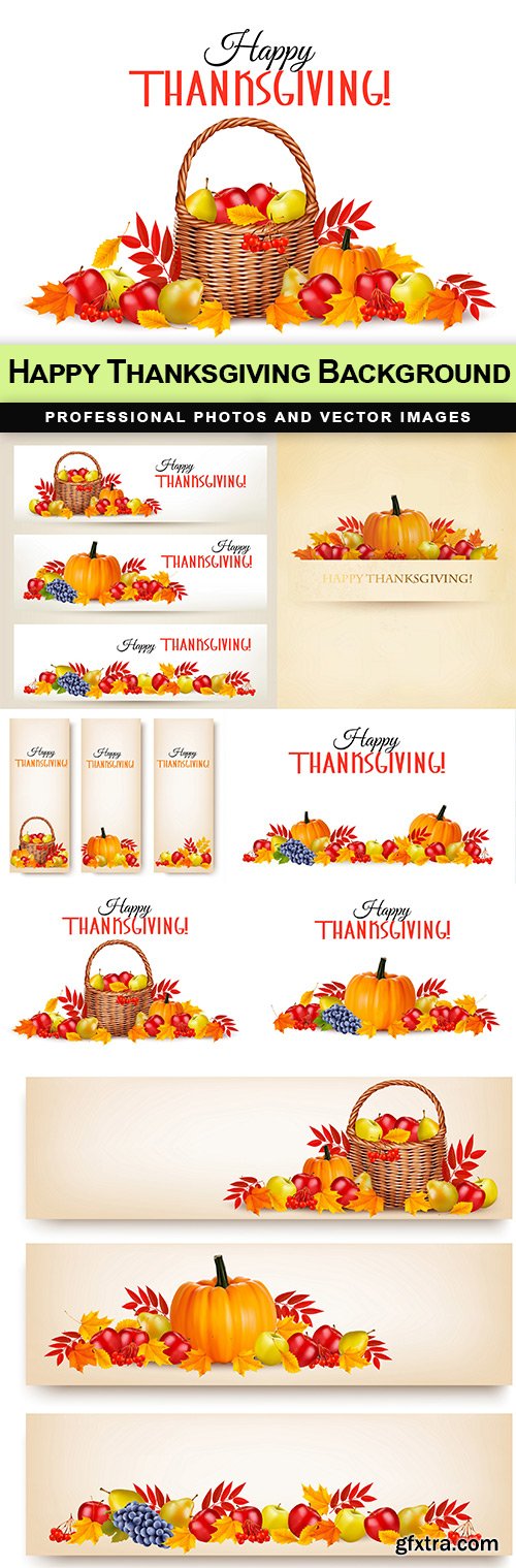 Happy Thanksgiving Background - 7 EPS