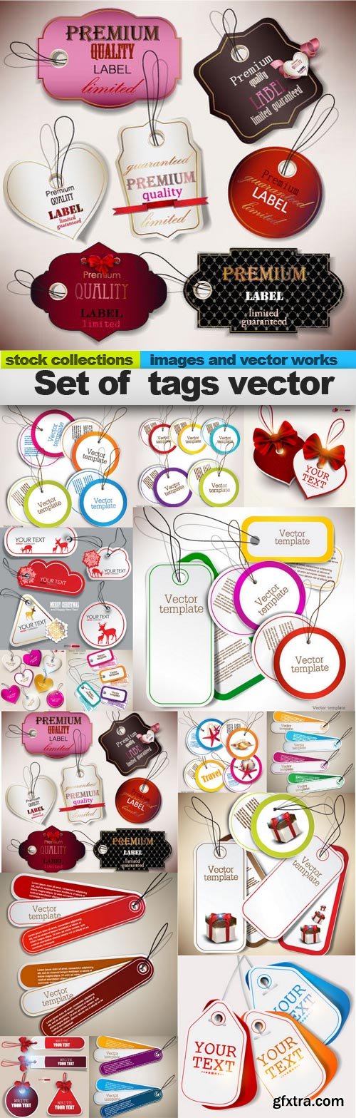 Set of  tags vector, 15 xEPS