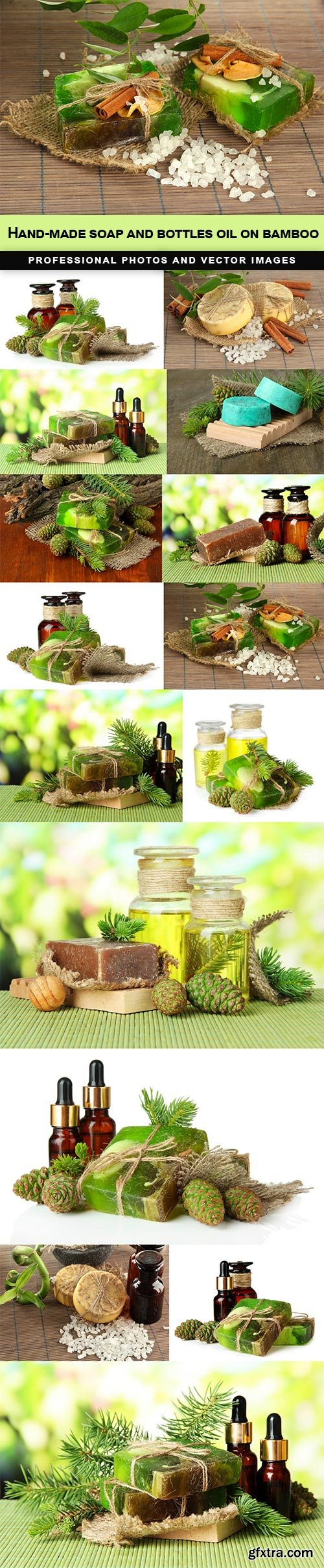 Hand-made soap and bottles oil on bamboo - 15 UHQ JPEG