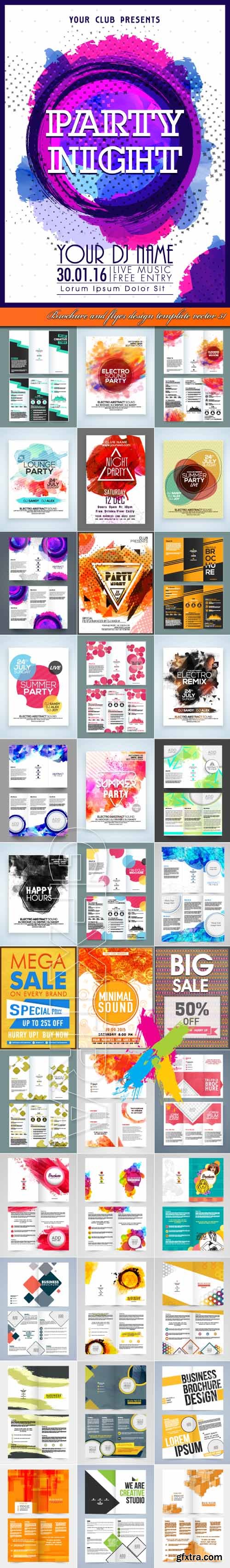 Brochure and flyer design template vector 51