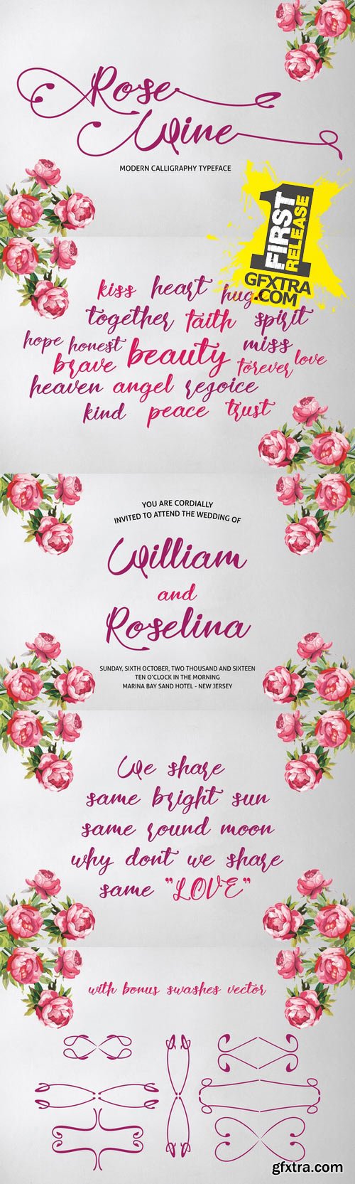 CM - Rose Wine Typeface 388728