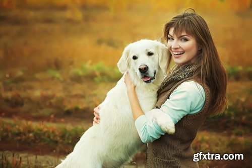 Collection of woman people girl with dog puppy pet 25 HQ Jpeg