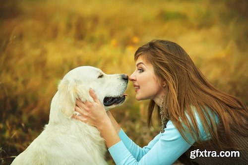 Collection of woman people girl with dog puppy pet 25 HQ Jpeg