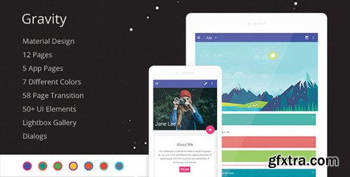 ThemeForest - Gravity v1.0 - Material Mobile & App Template - 12661434