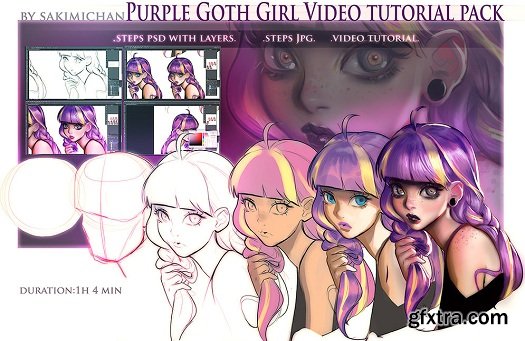 Gumroad - Purple Goth Girl Video Tutorial