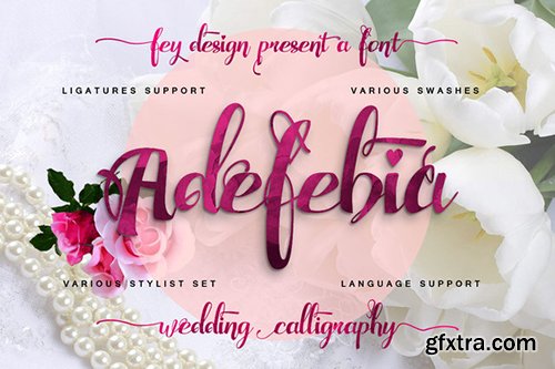 Adefebia Wedding Script Font