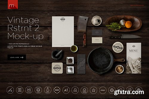 CreativeMarket Vintage Restaurant 2 Mock-up 388151