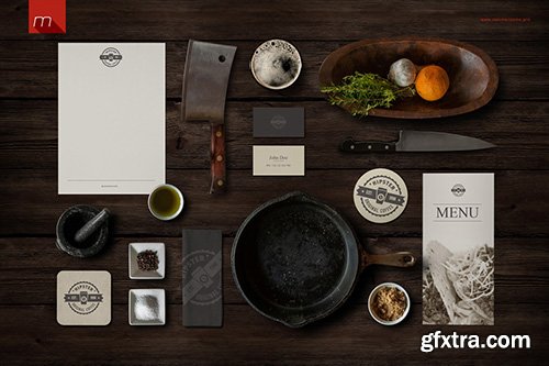 CreativeMarket Vintage Restaurant 2 Mock-up 388151